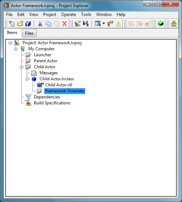 LabVIEW Actor Framework Child Class 2