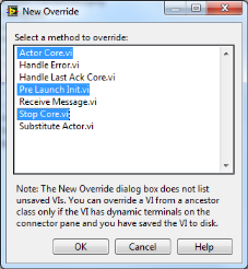 LabVIEW Actor Framework Override