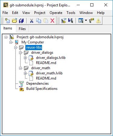 git submodule labview